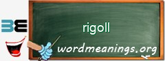 WordMeaning blackboard for rigoll